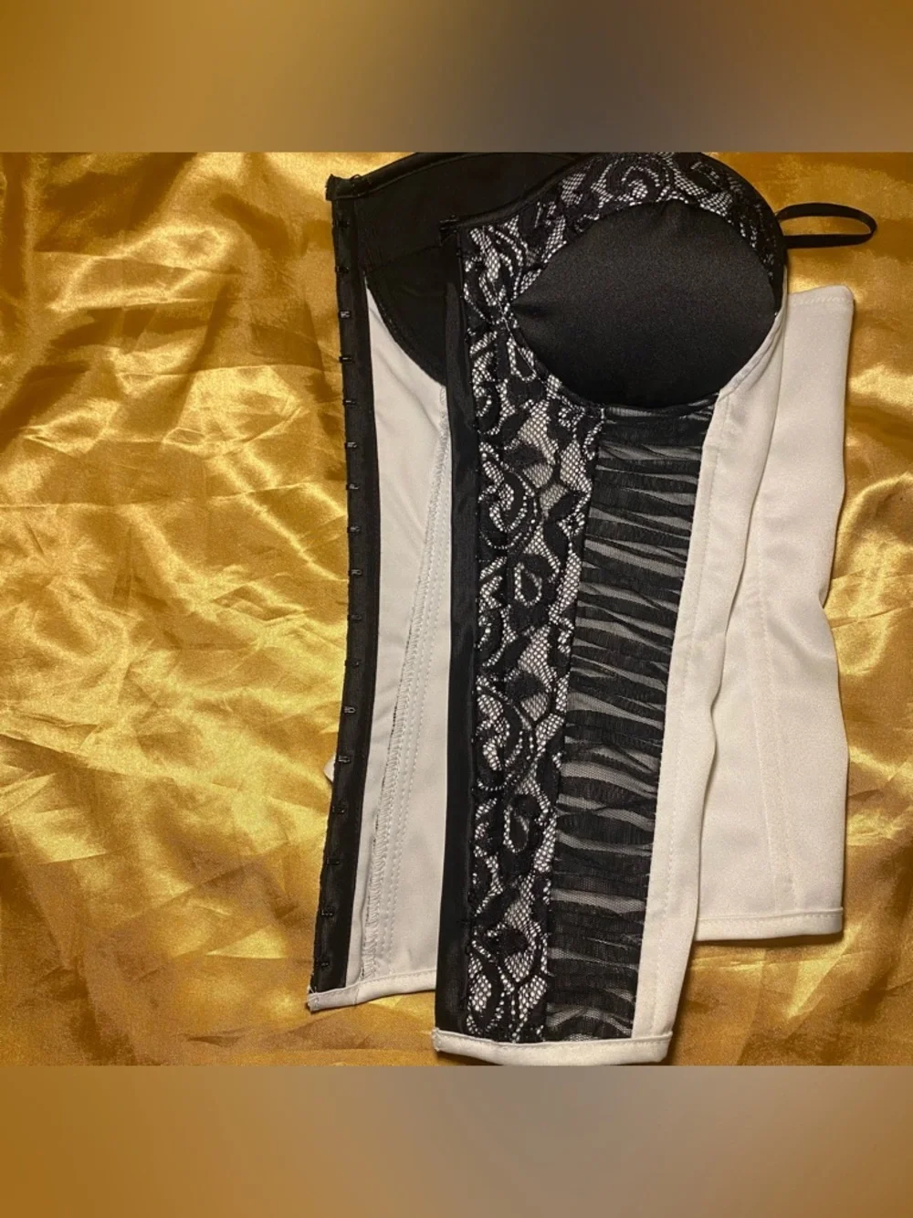 Charlotte Russe Lace Satin Corset Bustier Top - Picture 3 of 9